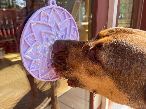 Lotus-Petal Licking Mat with Suction Cups