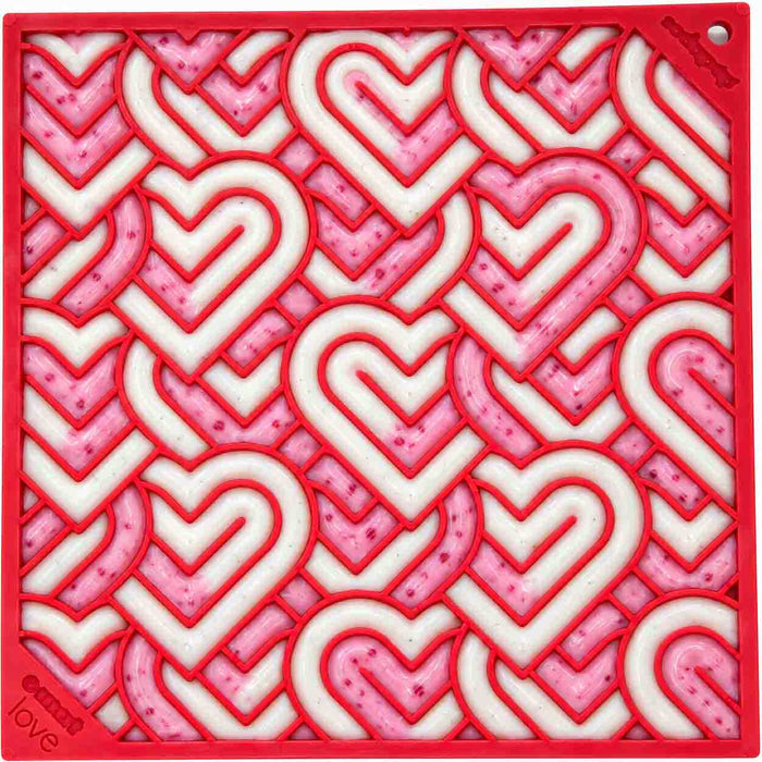 Love Heart Pattern Lick Mat