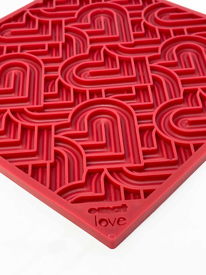 Love Heart Pattern Lick Mat