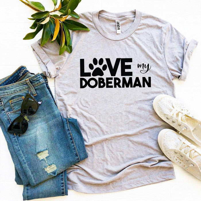 Love My Doberman Paw Tee