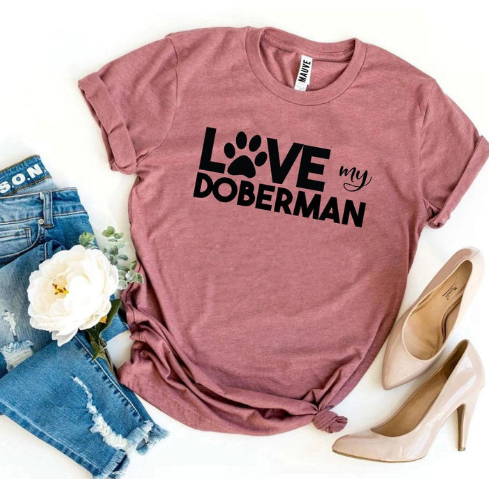 Love My Doberman Paw Tee