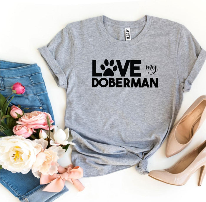Love My Doberman Paw Tee
