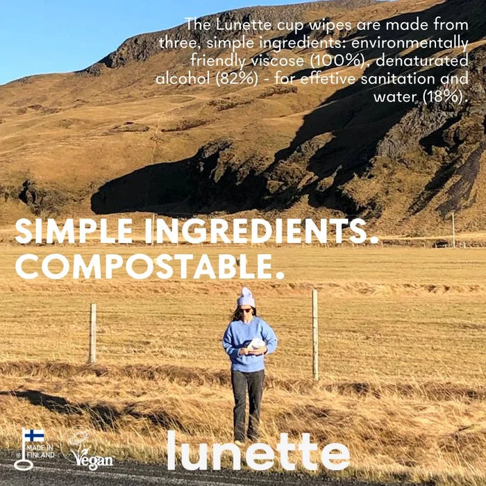 Lunette Menstrual Cup Wipes (20 wipes)