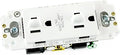 Product Display Visual of the SKU: CAR-20-DDTR-WH-C for Marketing of theLutron Dual Dimming Tamper-Resistant Receptacles - 20A 120/125V | CAR-20-DDTR-XX