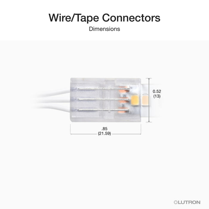 Lutron Lumaris tape connector application overview, SKU LU-CK1-TW