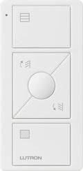 Product Marketing Image of Simply Secured SKU: PJ2-3BRL-WH-S10 by Vendor Lutron Product Lutron Original 3-Button Pico Smart Remote with Raise/Lower and Preset, with Tilt Blind Icons | PJ2-3BRL-GXX-S10