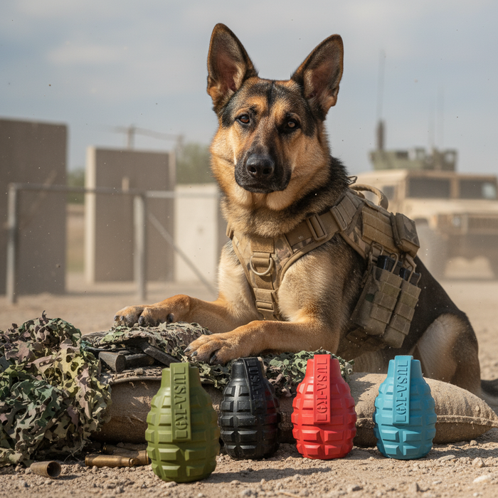 Magnum Black Grenade Treat Toy