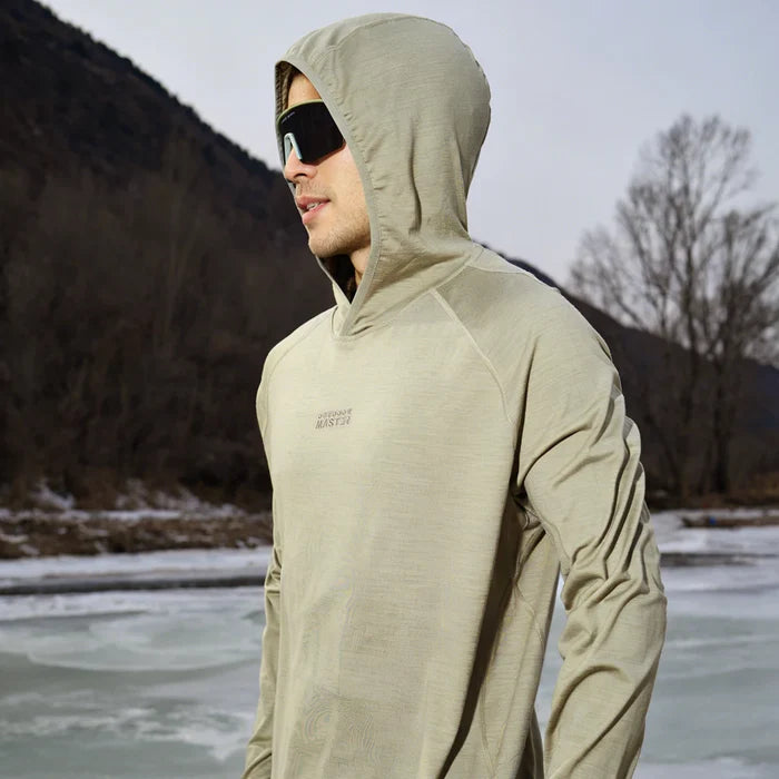 Men’s Merino Wool Hoodie Base Layer
