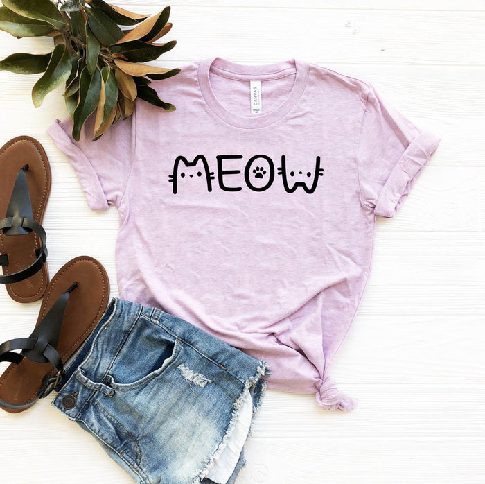Meow Cat-Ear Letter Tee