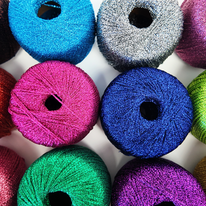 Metallic Shimmer Yarn - Silver Color