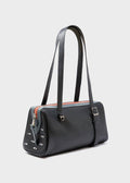 Min & Mon - Esther Mini Satchel Bag - Black with Eyes Embroidery-Min & Mon-treehaus
