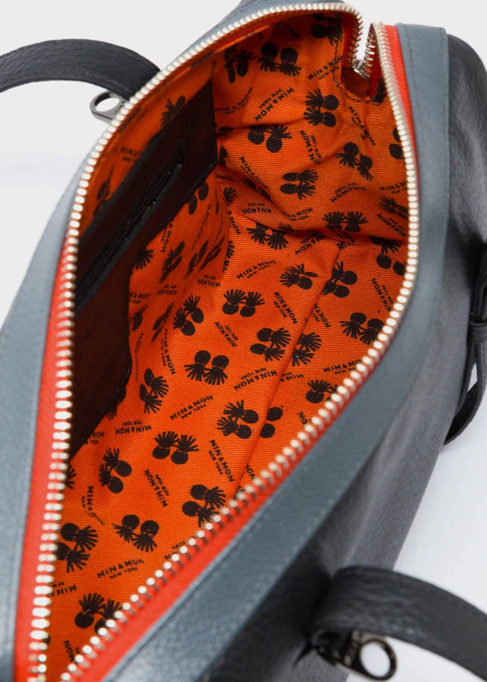 Min & Mon - Esther Mini Satchel Bag - Black with Eyes Embroidery-Min & Mon-treehaus