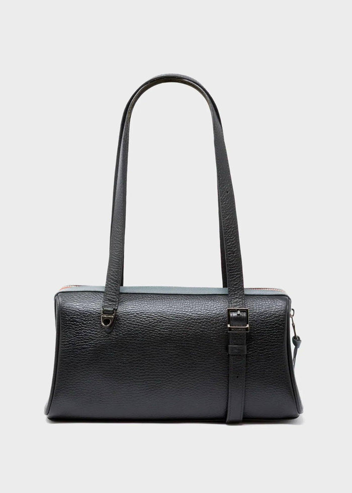 Min & Mon - Esther Mini Satchel Bag - Black with Eyes Embroidery-Min & Mon-treehaus