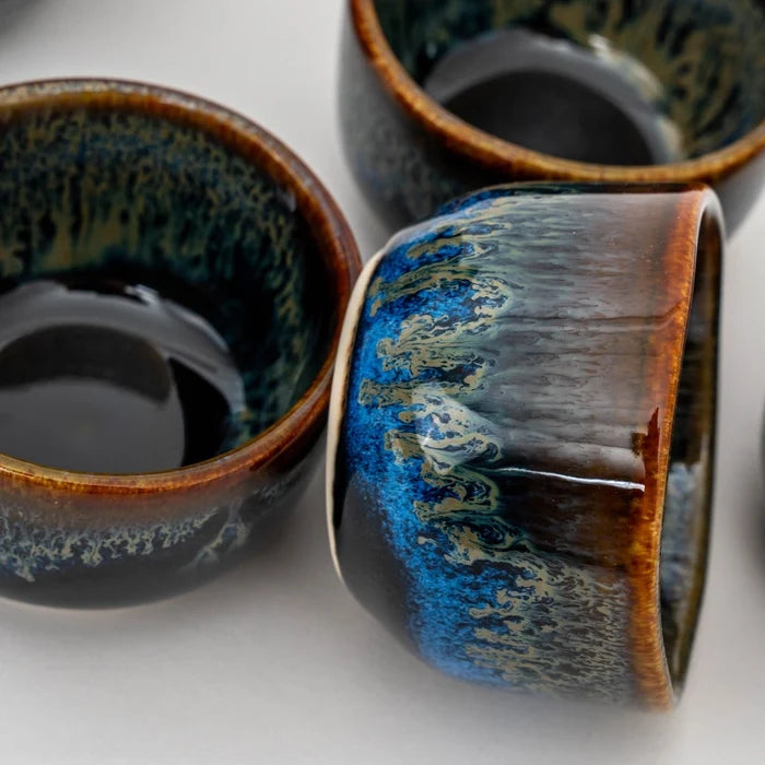 Mino Tenmoku Sake Set