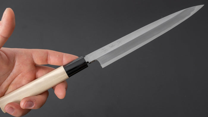 Morihei Yoshitomo Yanagiba 180mm Poplar Handle - HITOHIRA