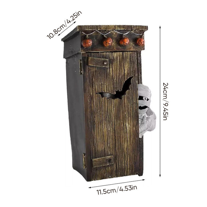 Motion-Activated Talking Mummy Outhouse Halloween Decoration