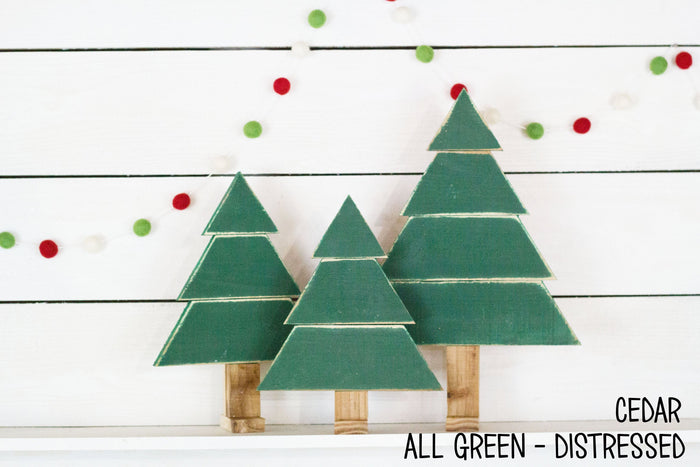 Multi-color Christmas Trees, Set of 3