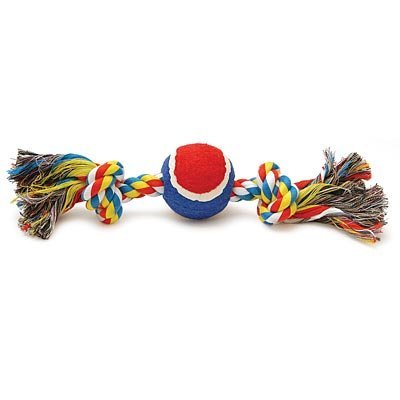Multicolor Rope and Ball Dog Toy