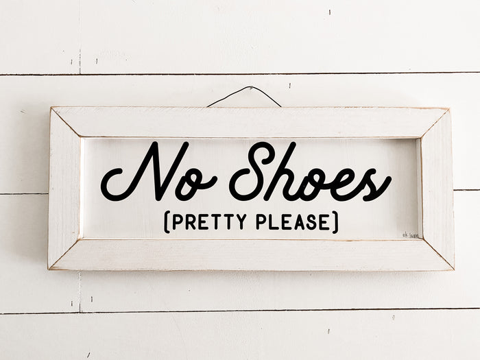 “No Shoes” Sign