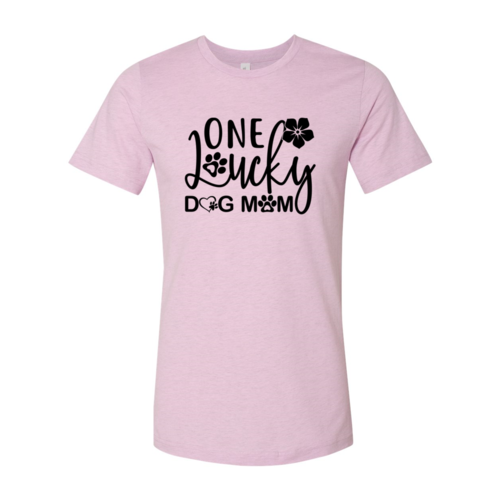 One Lucky Dog Mom Shirt — Adult Pet-Lover Graphic Tee