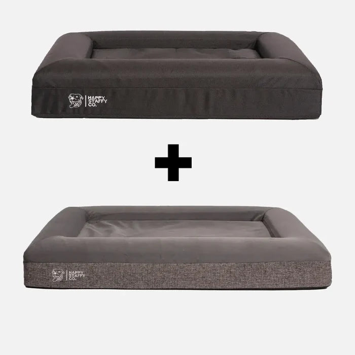 Orthopedic Memory Foam Bed + Durable Bed Cover Combo