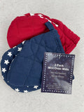 Patriotic Stars and Stripes 2 pack Mini Oven Mitts