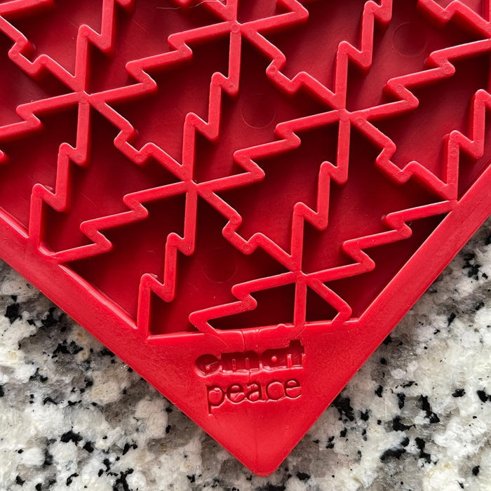 Peace Christmas Tree Lick Mat