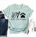 Peace Love And Pitbulls T Shirt