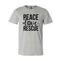 Peace, Love and Rescue Paw Tee