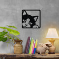 Peeking Kitten Steel Wall Accent