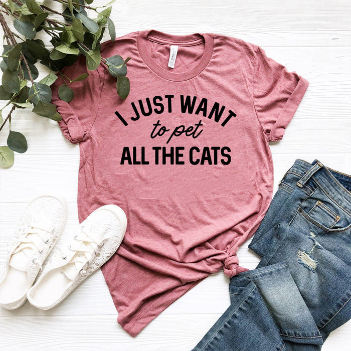 Pet All the Cats Typography Tee