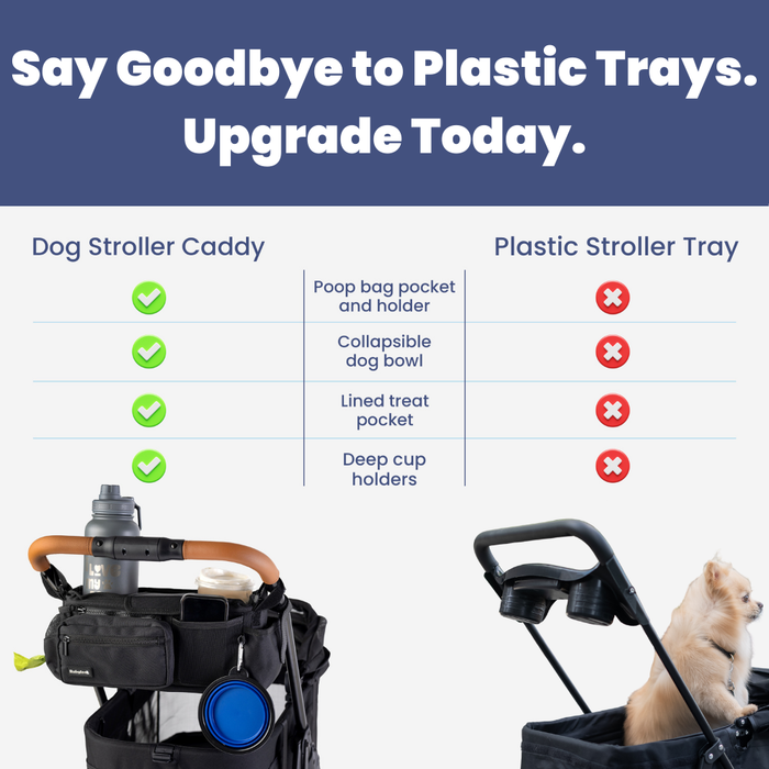 Pet Stroller Organizer for Treats, Bags & Drinks