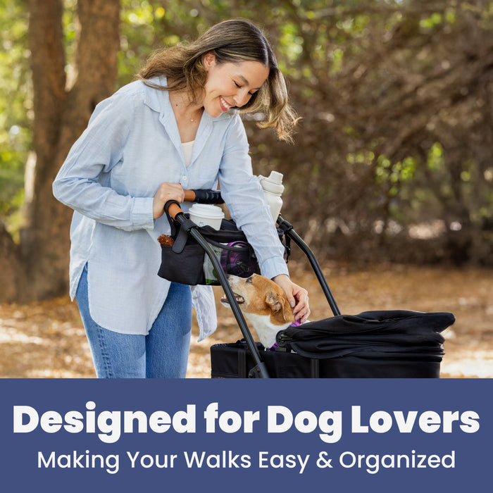 Pet Stroller Organizer for Treats, Bags & Drinks
