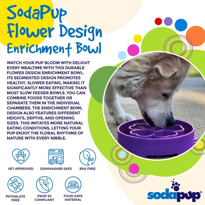 Petal-Maze Dog Bowl for Larger Portions