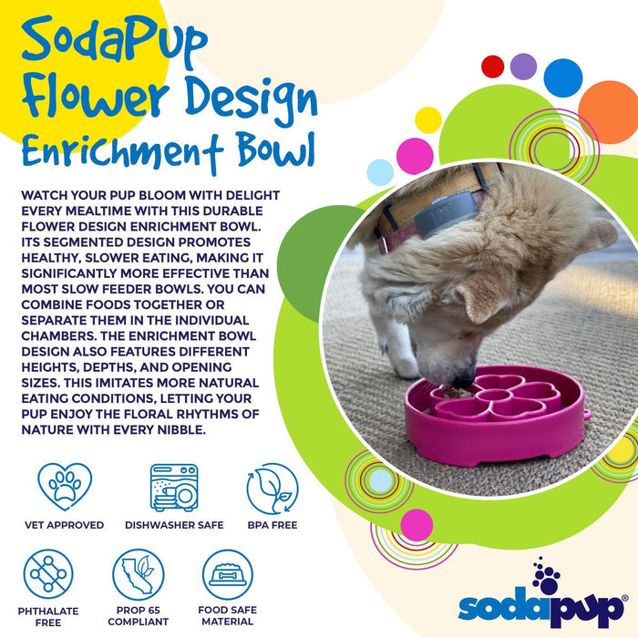 Petal-Maze Dog Bowl for Larger Portions