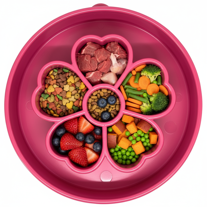 Petal-Maze Dog Bowl for Larger Portions