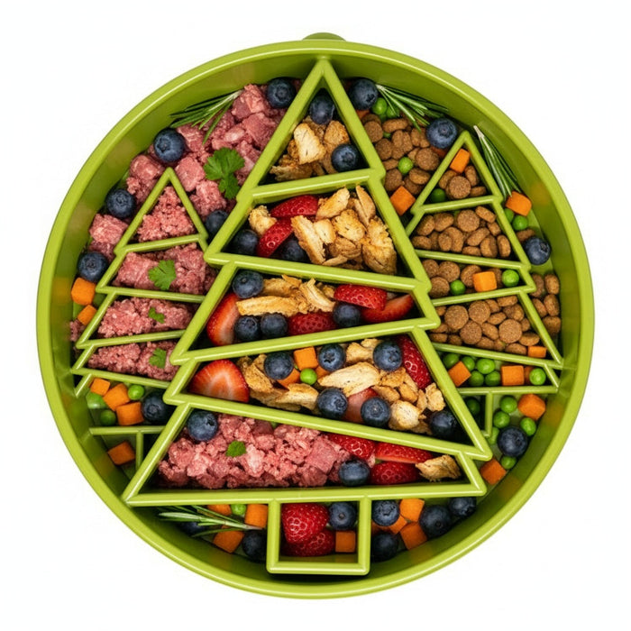 Pine-Tree Meal Bowl with Deep Compartments
