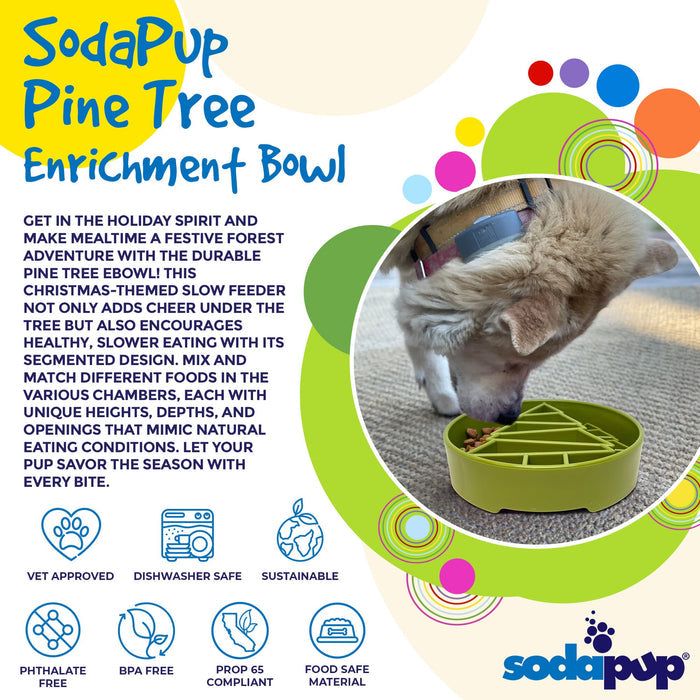 Pine-Tree Meal Bowl with Deep Compartments