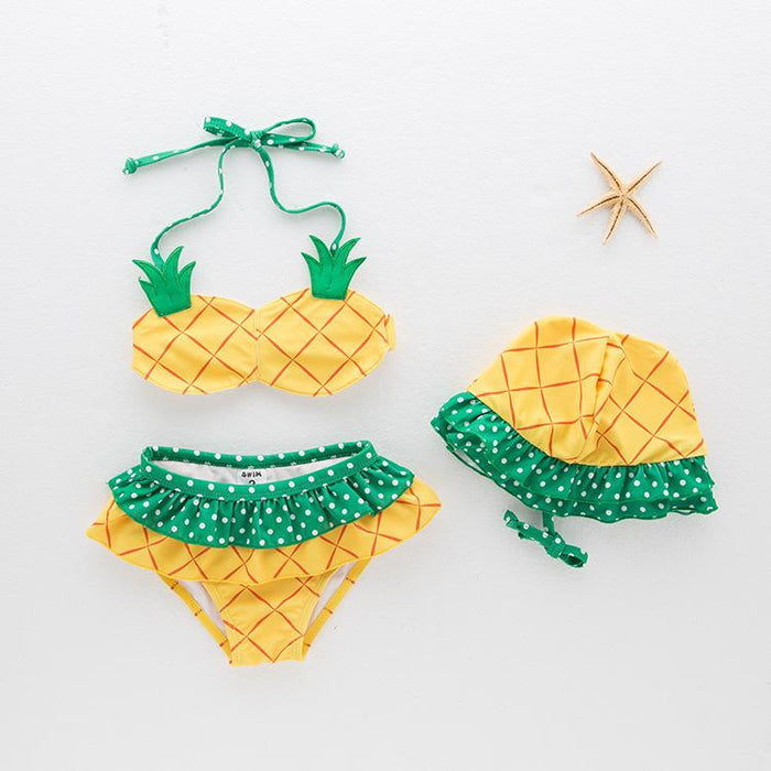 Pineapple Pattern Swimsuit for Toddler/Kid Girls