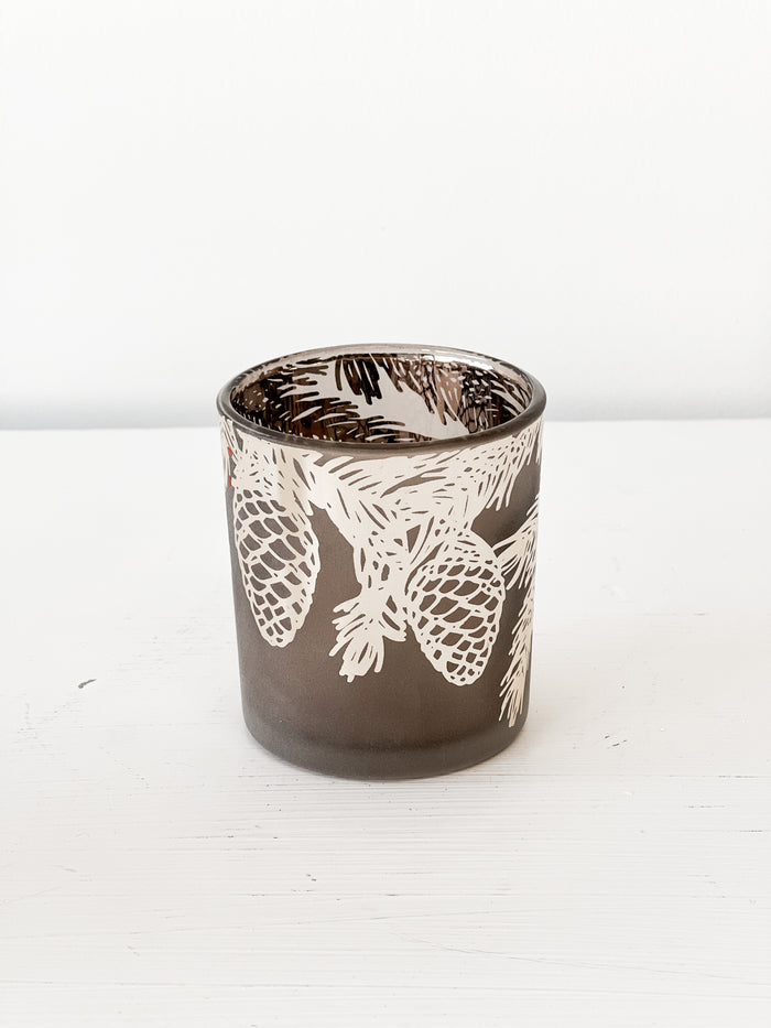 Pinecone Glass Candle Votive