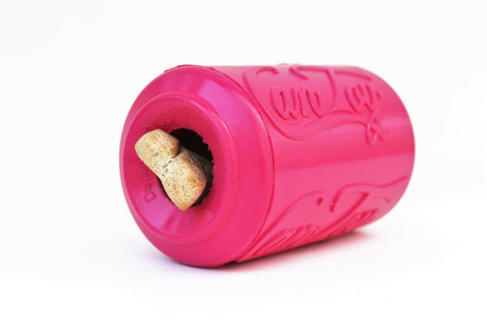 Pink Puppy Can Rubber Treat Toy