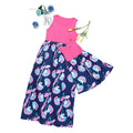 Pink Sleeveless Floral Print Dress for Mom and Me