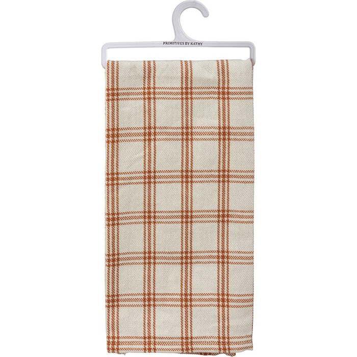 Plaid Pumpkin Spice- Kitchen Towel