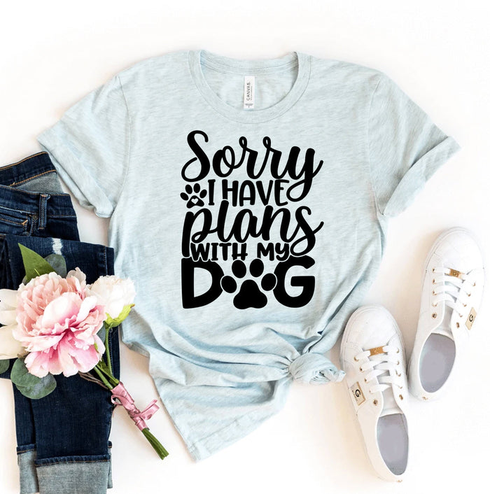 Plans with My Dog Paw-Letter Tee