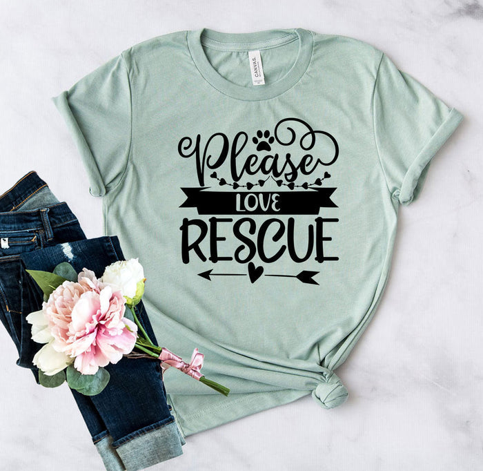Please Love Rescue Heart Tee