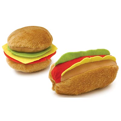 Plush Grill-Time Snack Toy — Burger or Hot Dog