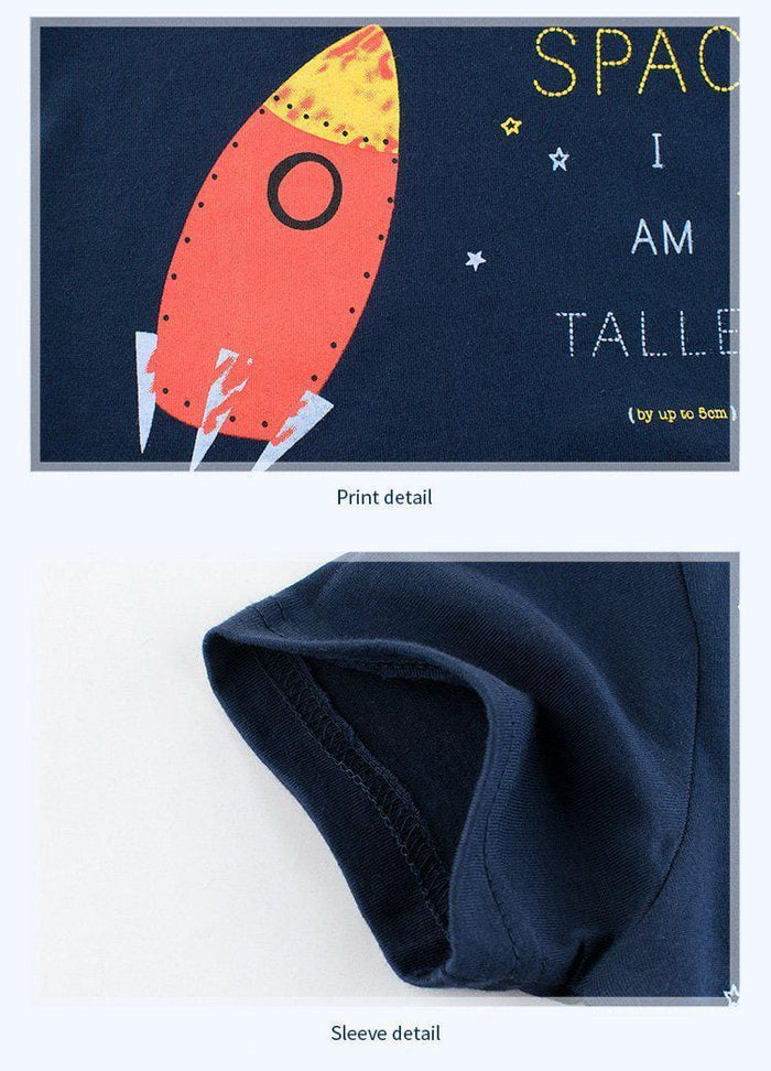Premium Boy's T-shirt with Rocket and Space Clothing