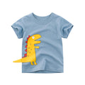 Premium Kids Cotton T-shirt with Small Dinosaur Pattern