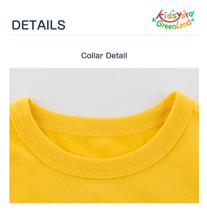 Premium Kids Cotton T-shirt with Small Dinosaur Pattern