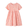 Premium Little Bunny Print Pink Dress